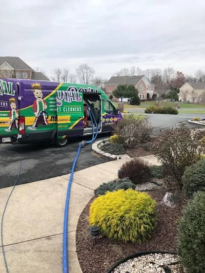 Royal Carpet Cleaners service van in Maryland