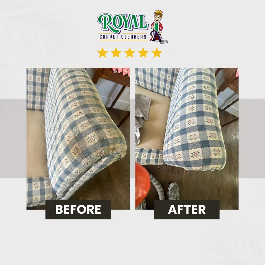 Stain removal upholstery cleaning result